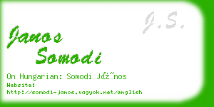 janos somodi business card